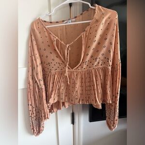 O'Neill Peach Patterned Blouse